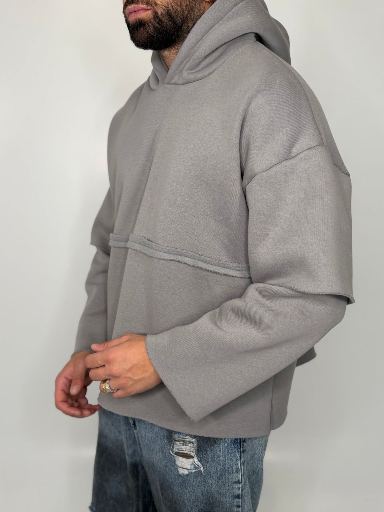 Felpa Hooded Double Sleeve