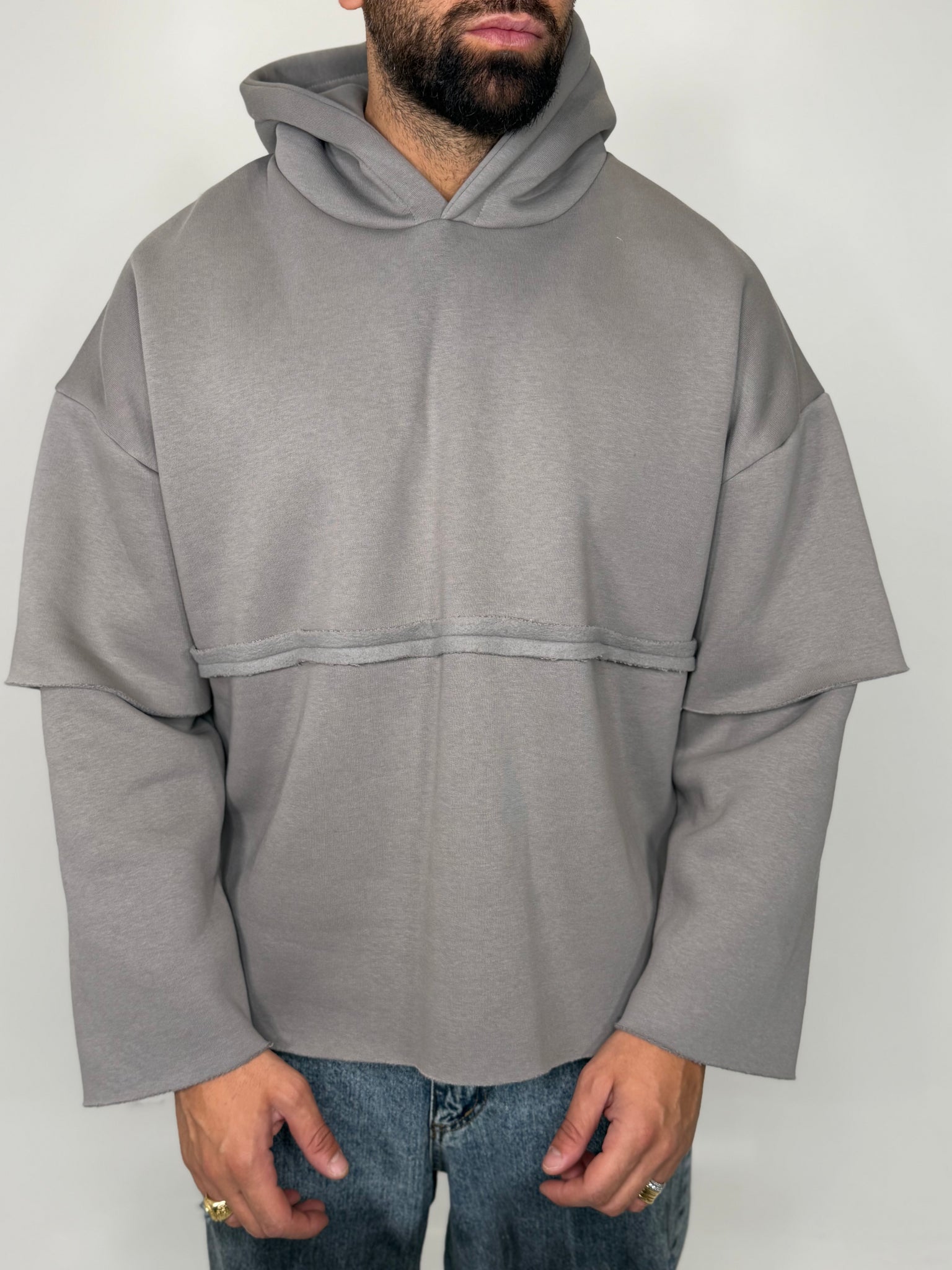 Felpa Hooded Double Sleeve