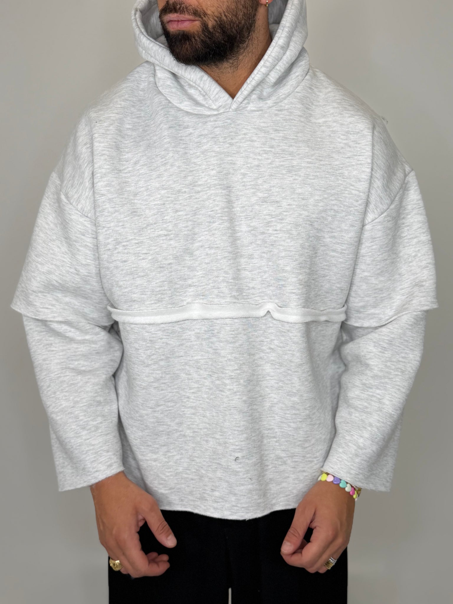 Felpa Hooded Double Sleeve
