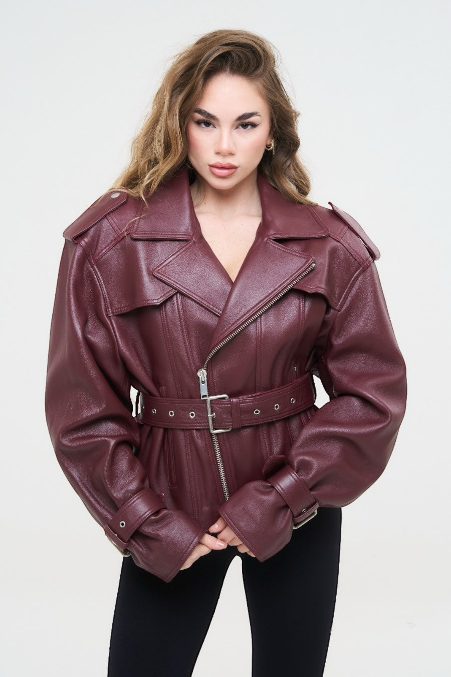 CHIODO OVER SPALLONE E CINTA BORDEAUX - lab22shop
