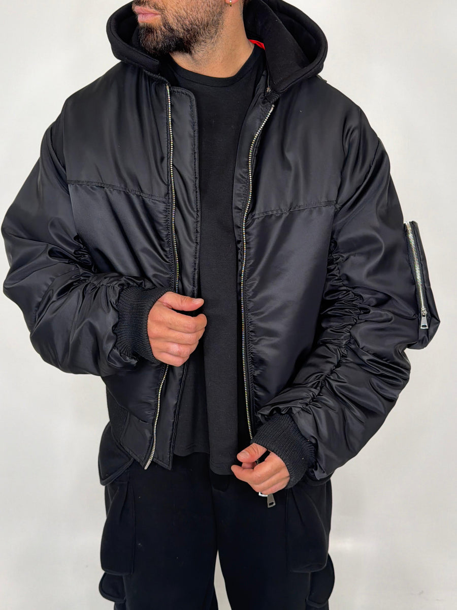 Bomber con manica a riccio - lab22shop